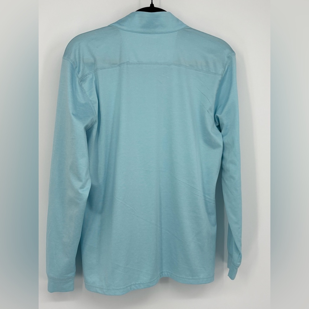 GREG NORMAN Golf Shirt Light Blue Quarter-Zip Pullover Women’s Large - Picture 2 of 8